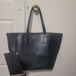 Marc Jacobs Large Black Leather Tote
